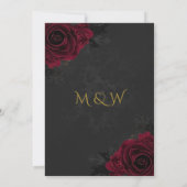 Elegante Luxus-Goth-Glam-Hochzeit Dankeskarte (Rückseite)