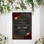 Elegante Luxus-Goth-Glam-Hochzeit Einladung
