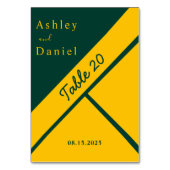 Elegante Luxus Grün und Gold Gilded Chic Hochzeit Tischnummer (Rückseite)