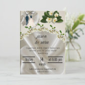 Elegante Luxus Hochzeitseinladung | Editable Templ Save The Date (Stehend Vorderseite)