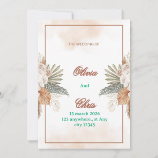 Elegante Luxus-Hochzeitseinladungskarte Einladung