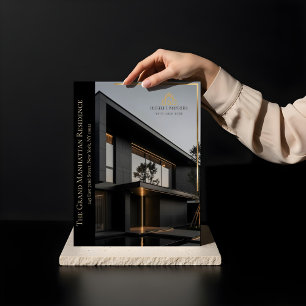 Elegante Luxus-Immobilien-Foto-Immobilienliste Flyer