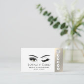Elegante Luxus-Lashes Make-up Wink Augen Treuekarte (Stehend Vorderseite)