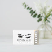 Elegante Luxus-Lashes Make-up Wink Augen Treuekarte (Stehend Vorderseite)