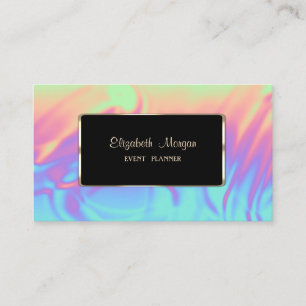 Elegante Luxus Moderne Ombre Holografie Visitenkarte
