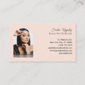 Elegante Luxus-Nagelmaniküretechnikerin Schwarz Ro Visitenkarte (Rückseite)