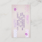Elegante Luxus Pink Sweet Business Card Visitenkarte (Rückseite)