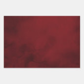 Elegante Luxus Red Gold Schneeflocken Geschenkpapier Set (Vorderseite)