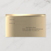 Elegante Luxus-Referenzkarte Empfehlungskarte (Rückseite)