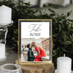 Elegante Luxus-Reiseziel-Hochzeit Tischnummer