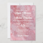 Elegante Luxus Romantische rosa Marmorhochzeit Einladung (Vorderseite)