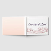 Elegante Luxus Rose Blumendesign Gästebuch (Voll)