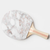 Elegante Luxus-Rose-Gold-Imitate Marmor Tischtennis Schläger (Seitenansicht)