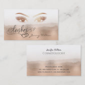 Elegante Luxus-Rose-Goldfolie-Leinen Visitenkarte (Vorne/Hinten)