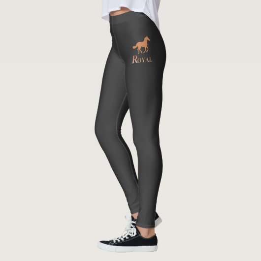 Elegante Luxus Schwarz und Gold Leggings (Links)