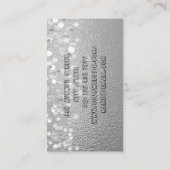Elegante Luxus Silver Imitate Lashes Visitenkarte (Rückseite)