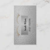 Elegante Luxus Silver Imitate Lashes Visitenkarte (Vorderseite)