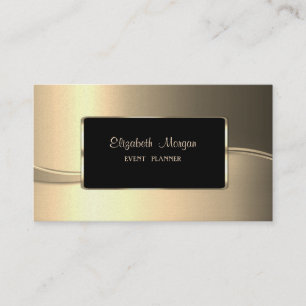 Elegante Luxus Stylisch, Gold, Rahmen Visitenkarte