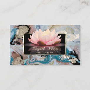 Elegante Luxus Stylisch,Modern,Lotus Marmor Visitenkarte