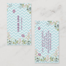 Elegante Luxus Sweet Blue Business Card