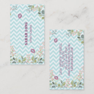 Elegante Luxus Sweet Blue Business Card Visitenkarte