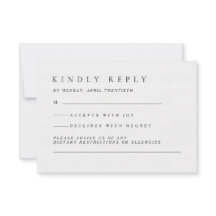Elegante Luxus Typografie Black & White Wedding