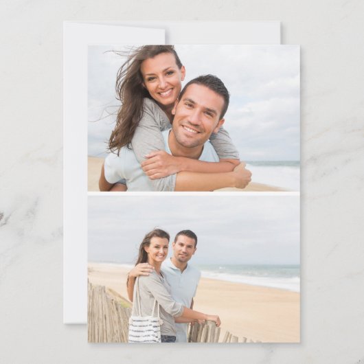 Elegante Luxus Vellum 3 Foto Schwarz-weiß Hochzeit Einladung (Rückseite)