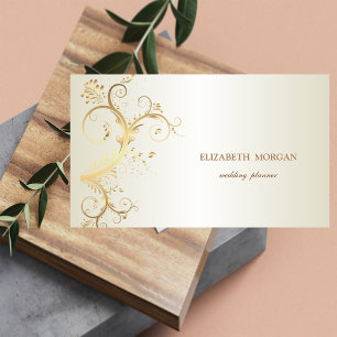 Elegante Luxus Vintage Gold Visitenkarte
