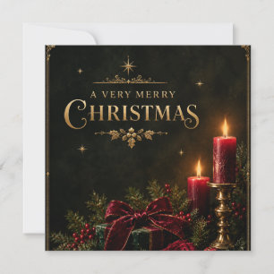 Elegante Luxus-Weihnachtskarte, Samtschleife Karte