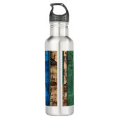 Elegante Luxusinsel Afrikanische Karibik Edelstahlflasche (Rückseite)