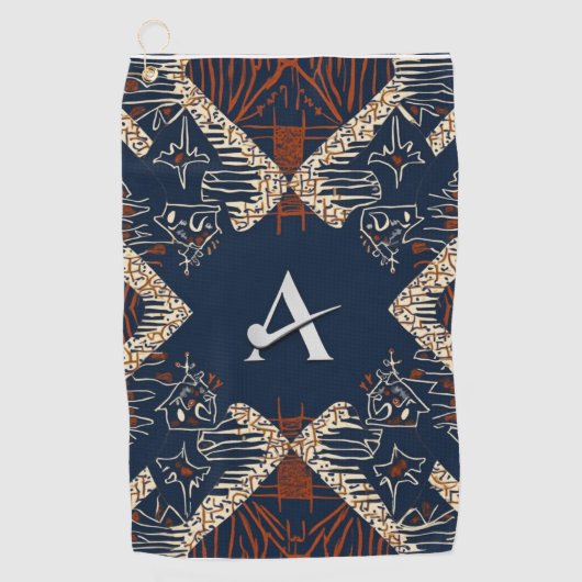 Elegante Luxusinsel Afrikanische Karibik Golfhandtuch (Vorderseite)