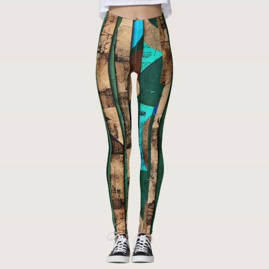 Elegante Luxusinsel Afrikanische Karibik Leggings (Vorderseite)