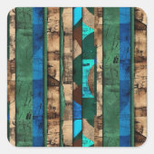 Elegante Luxusinsel Afrikanische Karibik Quadratischer Aufkleber (Vorderseite)