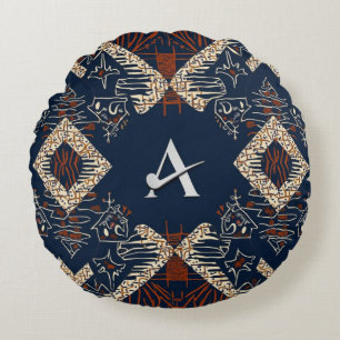 Elegante Luxusinsel Afrikanische Karibik Rundes Kissen