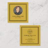 Elegante M Gold Calling Card mit schwarzer Schrift Telefonnummerkarte (Vorne/Hinten)