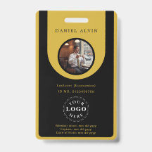 Elegante M Gold Schwarz Arbeit Büro Identifikation