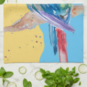 Elegante Macaw Parrot Farben Pastel Farben Geschirrtuch (Gefaltet)