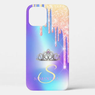 Elegante Mädchenhaft Chic Tiara Coole Glittertropf Case-Mate iPhone Hülle