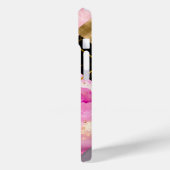 Elegante mädchenhafte Imitate Glitzer rosa schwarz Case-Mate iPhone Hülle (Rückseite / Links)