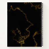 Elegante mädchenhafte Imitate Glitzer rosa schwarz Notizblock (Rückseite)