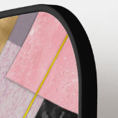 Elegante mädchenhafte Imitate Glitzer rosa schwarz Pickleball Schläger (Linke Seite)