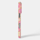 Elegante mädchenhafte Imitate Glitzer Rose geometr Case-Mate iPhone Hülle (Rückseite / Rechts)