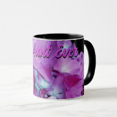 Elegante Magenta aquamarine Hydrangeas Beste Tante Tasse (VorderseiteRechts)