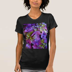 Elegante Magenta-Lila-Hortensienblüten T-Shirt