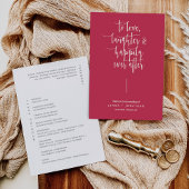 Elegante Magenta Moderne Minimale kalligraphische  Programm