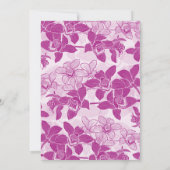 Elegante Magenta Orchids Hochzeit Einladung (Rückseite)