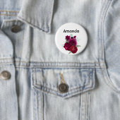 Elegante Magenta Rose Floral Bouquet Button (Beispiel)