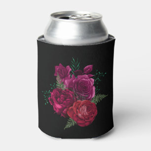 Elegante Magenta Rose Floral Bouquet Dosenkühler
