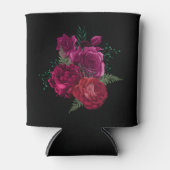Elegante Magenta Rose Floral Bouquet Dosenkühler (Vorderseite)