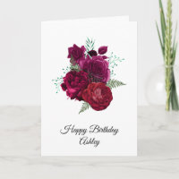 Elegante Magenta Rose Floral Bouquet Geburtstag